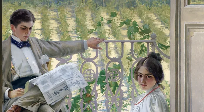 Nuovo ePub. “Una giornata” di Luigi Pirandello “Pomeriggio in terrazza (olio su tela, 1895)” di Vittorio Matteo Corcos (1859–1933).