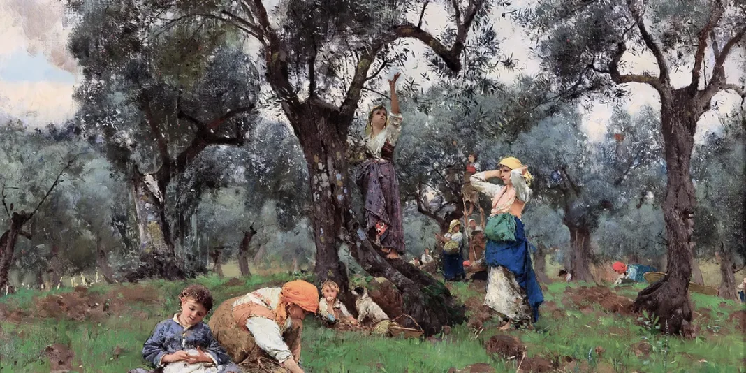 “La raccolta delle olive” di Francesco Paolo Michetti