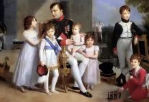 “I Malaparte ed i Bonaparte nel primo centenario di un Bonaparte-Malaparte” di autore anonimo Ritratto di Napoleone Bonaparte con i suoi nipoti sulla terrazza di Saint-Cloud, 1810. Louis Ducis