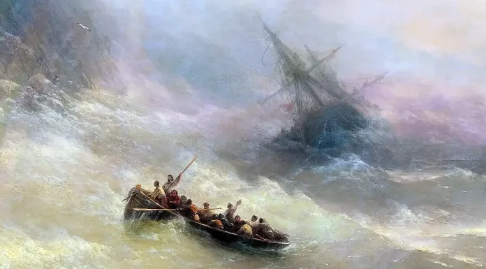 “Un dramma nell’Oceano Pacifico” di Emilio Salgari “Rainbow”. Ivan Konstantinovič Ajvazovskij