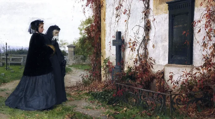 “In memoriam” di Ida Vassalini “At the cemetery”. Albert Anker