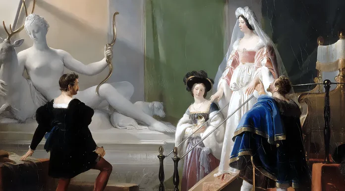 “Le due Diane” di Alexandre Dumas e Paul Meurice “Henri II and Diane de Poitiers in the Studio of Jean Goujon”. Alexandre-Evariste Fragonard