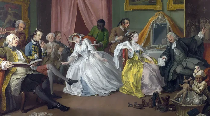 “Der Rosenkavalier, Op. 59. Suite per orchestra” di Richard Strauss “Marriage à-la-mode: The Countess’s Morning Levee”. William Hogarth