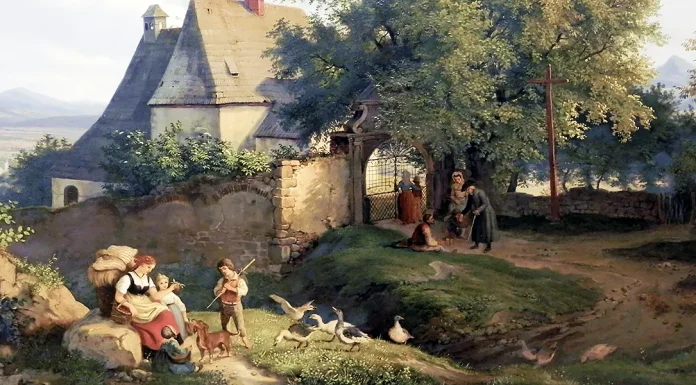 “Serenata per archi in Mi maggiore, Op. 22, B 52” di Antonín Dvořák “St. Anna’s church in Krupka, Czech Republic”. Ludwig Richter
