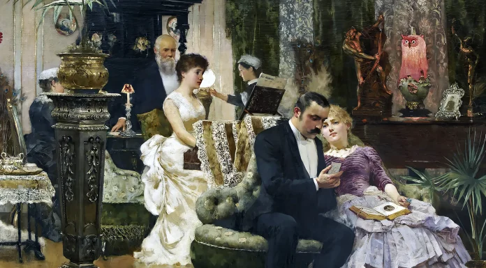 “Per il lusso” di Regina di Luanto A Conversation Piece, by Solomon Joseph Solomon