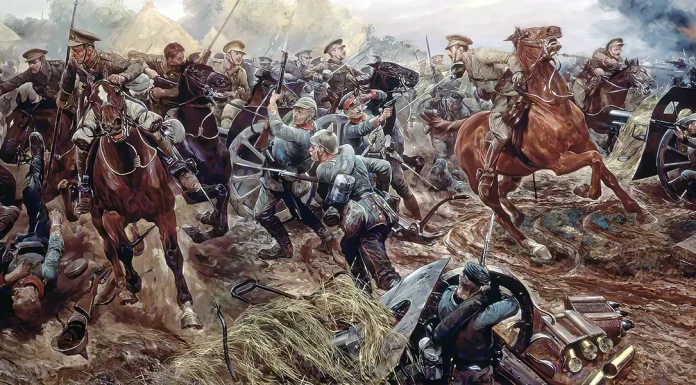 Nuovo ePub. “Scene della grande Guerra. 1, 1914” di Luigi Barzini “Captain Francis Grenfell, 9th Lancers, the first VC of World War I to be gazetted, winning the VC at Audregnies, Belgium, 24th August 1914” di Richard Caton Woodville Jr.