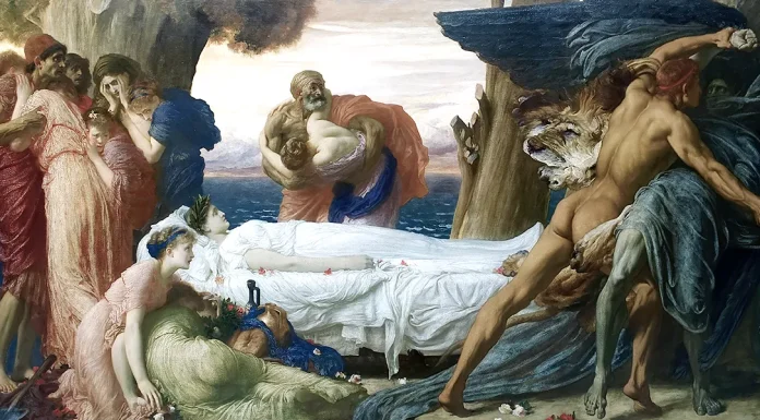 “Alceste” di Christoph Willibald Gluck (versione francese) “Ercole che lotta con la morte per il corpo di Alcesti” di Frederic Leighton