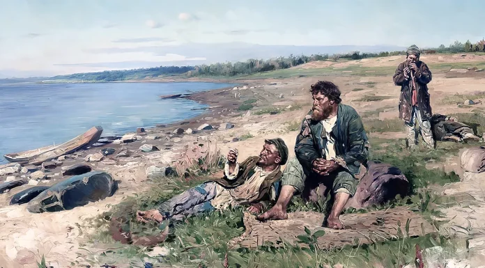 “Ai quattro venti” di Giovanni Descalzo “At Volga”. Vladimir Makovsky