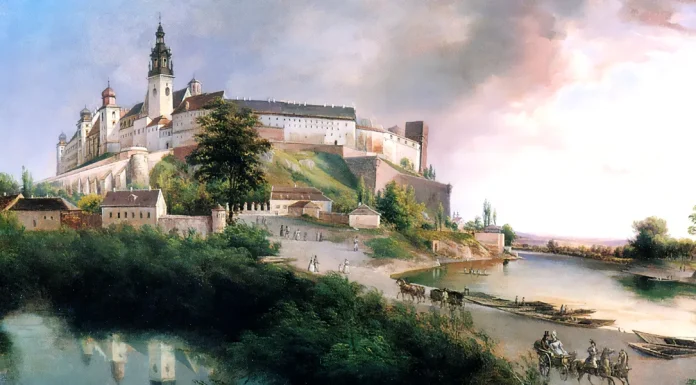 “Sinfonia n° 84 in Mi bemolle maggiore, Hob. I:84” di Franz Joseph Haydn “Veduta del Castello di Wawel da nord-ovest” di Jan Nepomucen Głowacki