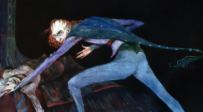 “Racconti grotteschi” di Edgar Allan Poe Illustration of “The Tell-Tale Heart” by Harry Clarke, 1923.