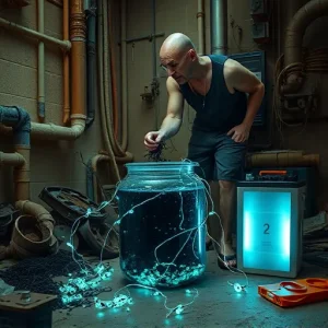 Un interstiziale alle prese con la produzione di corrente tramite batteri bioluminescenti e la melanina dei capelli