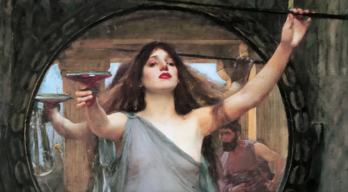 “Il viaggio della verità” di Anne Charlotte Leffler Circe Offering the Cup to Ulysses. John William Waterhouse