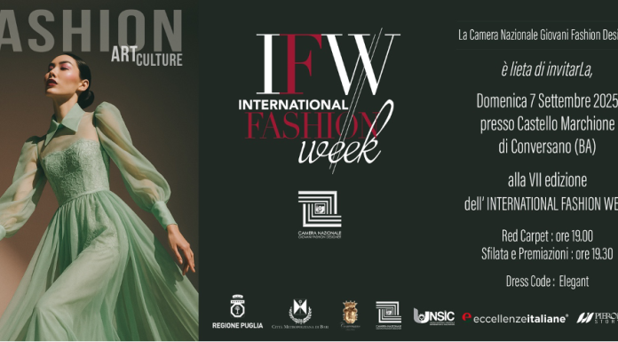 Conversano si veste di moda con l’International Fashion Week: sfilate, illustri stilisti, new generations, mostre, shooting e workshop