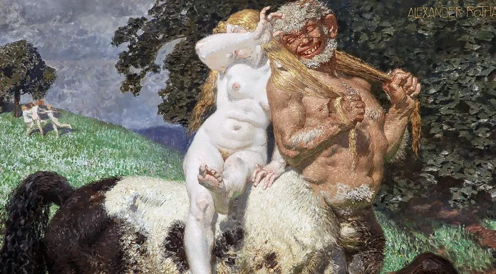 “Il centauro innamorato” di Mario Maria Martini Centaur Abducting a Nymph (circa 1905). Alexander Rothaug