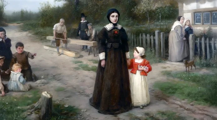 “La lettera scarlatta” di Nathaniel Hawthorne. Traduzione di Fausto Maria Martini Hester Prynne and Pearl (George Henry Boughton, 1865)