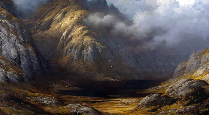 “Vier letzte Lieder, Op. 150” di Richard Strauss A lake in Scotland after the storm. Painting by Gustave Dore (1832-1883)