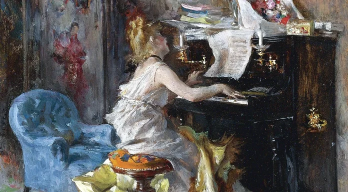 “Racconti incredibili e credibili” di Enrico Panzacchi Signora al pianoforte. Giovanni Boldini