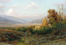 “Note di un viaggio in Persia nel 1862” di Filippo De Filippi Carl Wuttke – Oasis near Tehran