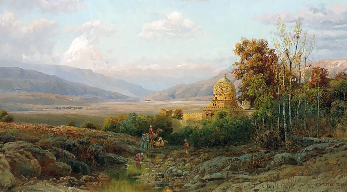 “Note di un viaggio in Persia nel 1862” di Filippo De Filippi Carl Wuttke – Oasis near Tehran