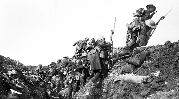 “La spada e l’aratro” di Diego Angeli 1º luglio 1916, ore 07:30, le prime truppe britanniche balzano fuori dalla loro trincea; ha inizio la battaglia della Somme.