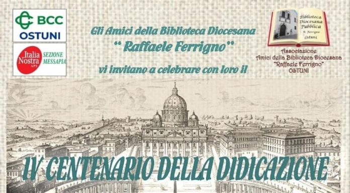 Il IV centenario della dedicazione della Basilica di San Pietro al centro di un incontro alla Banca di Credito Cooperativo di Ostuni