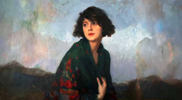 “Gente oscura” di Amelia Rosselli "Femme au châle vert" di Cyprien Eugène Boulet