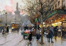 “Claudina a Parigi” di Colette Place de la République. Eugene Galien-Laloue