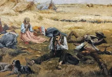 “Frammenti ed epigrammi” di Rocco Scotellaro “A Sesta dos Ceifeiros”. José Malhoa