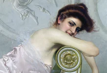 “Il passaggio di Venere” di Arrigo Cajumi Ritratto di giovane donna con cane, 1895 circa. Collezione privata.